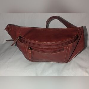Elegant You Young Coveri Brown Leather Belt Bag